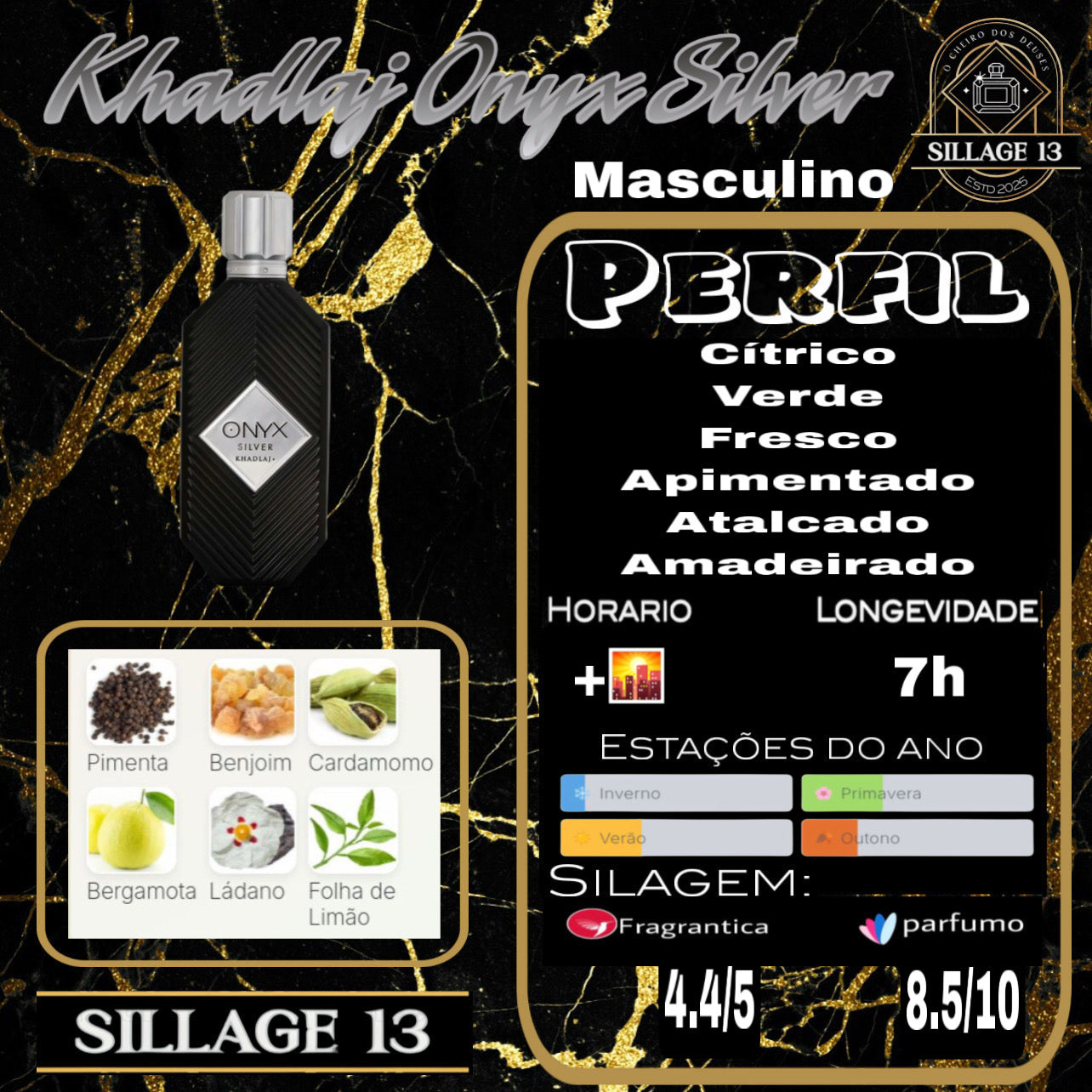 Khadlaj Onyx Silver